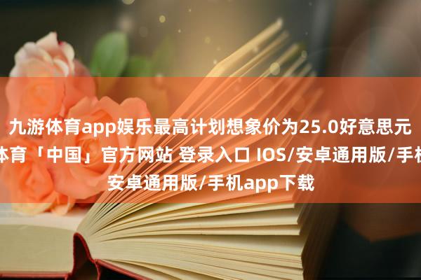 九游体育app娱乐最高计划想象价为25.0好意思元/股-九游体育「中国」官方网站 登录入口 IOS/安卓通用版/手机app下载