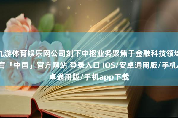 九游体育娱乐网公司刻下中枢业务聚焦于金融科技领域-九游体育「中国」官方网站 登录入口 IOS/安卓通用版/手机app下载