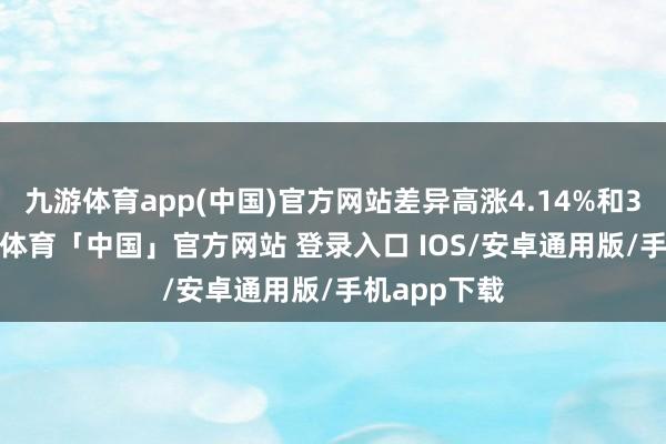 九游体育app(中国)官方网站差异高涨4.14%和3.01%-九游体育「中国」官方网站 登录入口 IOS/安卓通用版/手机app下载
