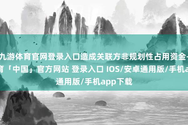 九游体育官网登录入口造成关联方非规划性占用资金-九游体育「中国」官方网站 登录入口 IOS/安卓通用版/手机app下载